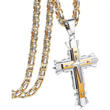 Unisex Cross Pendant Necklace 316L Stainless Steel