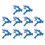 Plastic Reindeer Hanging Ornaments Blue 10Pcs 1