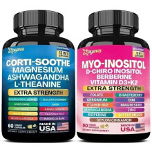 Magnesium Glycinate with Ashwagandha Stress Relief Sleep Support Supplement 120 Capsules - Promote Calm Relaxation Muscle Recovery