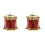 Rote Glitzer-Mini-Trommel-Weihnachtsbaumdekoration (3er-Pack) 1