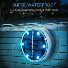 Projecteurs solaires submersibles à LED pour piscine, télécommande multicolore, IP68