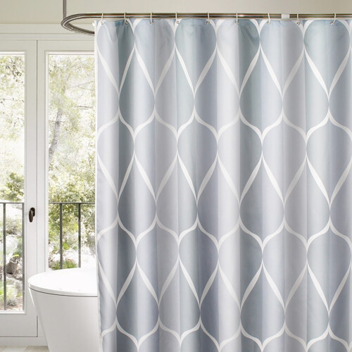 Κουρτίνα μπάνιου Scceatti Boho Γκρι 71x39 ίντσες από πολυεστέρα
