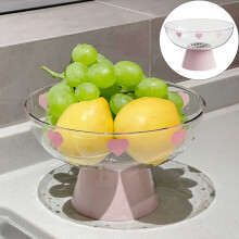 Piédestal décoratif pour coupe à fruits en plastique transparent (1 pièce)
