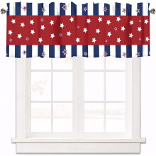 Cantonnière drapeau américain 4 juillet 45,7 x 137 cm (18 x 54 pouces) à œillets Café