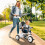 6-in-1 Kinderdreirad mit Schiebegriff, Sonnendach, Korb, Weiß 4