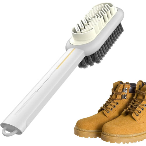 Suede Shoe Brush Double-Sided Rubber and Bristle 1 Piece