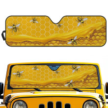 Faltbarer Sonnenschutz mit Bienenmuster für die Windschutzscheibe des Jeep Wrangler