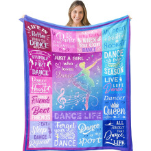 Couverture de danse pour filles 101 x 127 cm, cadeau de ballet