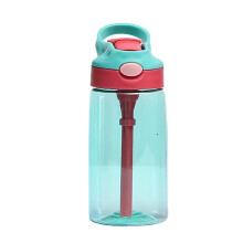 Kids Straw Water Bottle Green 16 fl oz