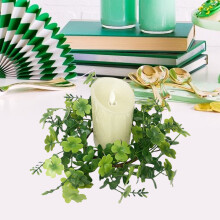Couronne de buis artificiel pour bougie, 30 cm