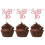 Decorazioni per cupcake Sweet16 rosa glitterate, 12 pezzi 1
