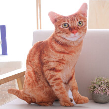 3D pluche kattenkussen, decoratief sierkussen, 18x18 inch