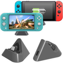 Ladestation für Nintendo Switch, grauer USB-C-Ständer