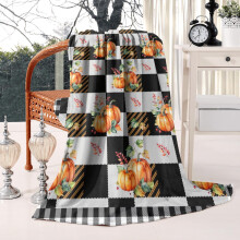 Couverture en flanelle citrouille d'Halloween 50 x 60 pouces