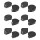 12 Pcs CR2450 Coin Cell Button Battery Socket Holder Case 2 Pins Black 1