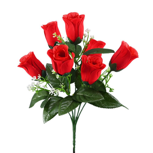 Silk Artificial Rose Bouquet 17 Inch 1 Piece