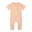 Baby Rompers Front Zipper Short Sleeve Solid Color 1
