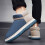 Men's Slippers Solid Color Thick Sole Warm Blue Size 45 1