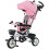 6-in-1 Kinderdreirad mit Schiebestange, Sonnendach, Korb, Rosa 2