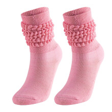 Men's Wool Thermal Socks Bubble Texture Pink One Size