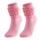 Men's Wool Thermal Socks Bubble Texture Pink One Size 1