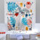 Boho Kitchen Curtains and Valance Set 3-Piece 36 Inch Rod 4