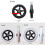 2 Pcs Wheelchair Caster Front Wheel Replacement-7 inches Grey 2