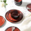 Ceramic Salad Plates Reactive Glaze 6-Piece Indigo Blue 4
