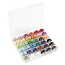 Pre-wound Bobbins and Threads 25/36 pcs Assorted Colors