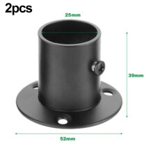 Wardrobe Bracket Flange Rail Socket Support 2-Pack