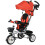 6-in-1 Kinderdreirad mit Schiebestange, Verdeck, Korb, Rot 2