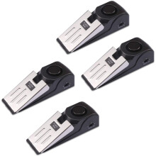 Safety Wedge Door Stop Alarm 120dB 4-Pack