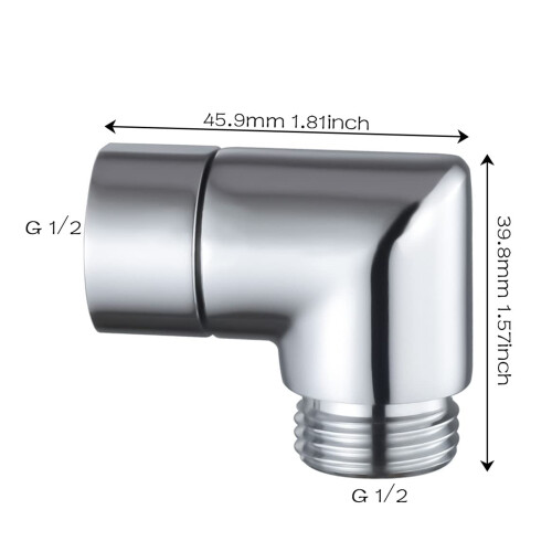 Handhold Shower Arm Extension Elbow Connector High Pressure 2