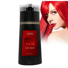 (Red) Hair Dye Shampoo, Hair Instant Dye Shampoo,100ml Hair Instant Dye Shampoo for Men & Women