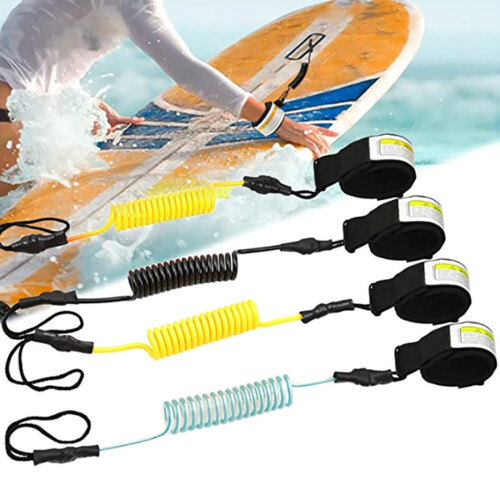 Coils Paddle Board Leash Stand-up Paddleboard Handtouw-Zwart 2