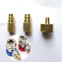 Bottle adapter set for refrigerant R134a air conditioning gas transfer adapter W21.8 to 1/4"