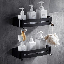 Corner Shower Caddy, Space Aluminum Adhesive Shower Shelf, No Drilling Bathroom Organizer Ideal for Humid Environments with Rustproof Durability, for