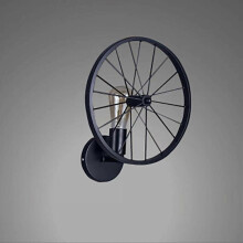 Wheel Shape Wall Sconce Retro Industrial Style Wall Lamp Holder for Bar Cafe Restaurant Balcony Corridor
