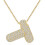 Bubble Letter Necklace 18K Gold Plated Initial Pendant 1