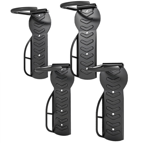 4 Bike Wall Mount Set, Foldable Bicycle Storage Rack, 30kg Load 1