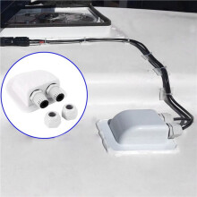 6X Caja de Prensaestopas de Entrada Doble Cable Panel Solar Techo Caja Entrada de Cables Caja de Prensaestopas Cable Autocaravana Doble Orificio RV