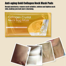 (5pcs, Gold) 5/10pcs Collagen Neck Mask, Anti-Wrinkle Neck Skin Firming Mask, Tighten Neck Wrinkles, Nourish Skin Tone, Anti-Wrinkle Neck Lifting