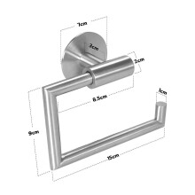 Rust-resistant Toilet Paper Holder, Wall Mount SUS 304 Stainless Steel Modern TP Holder with Side Hook Design for Preventing Slippage, Heavy Duty and
