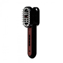 (black) EMS Microcurrent Scalp Massage Comb Hair Growth Serum Applicator Heat Therapy Beauty