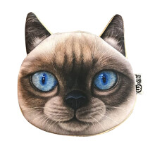 Cute Cat Face Purse Wallet for Women Small Zippered Card
