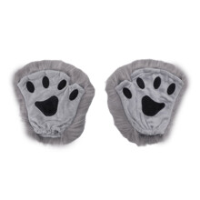Xinwanna Wolf Paw Mittens Grey Thermal Insulation 1 Pair