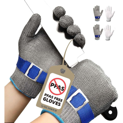 SlicePro Cut-Resistant Glove Stainless Steel Mesh 1 Pair