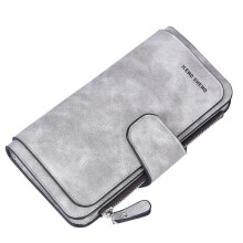 Women's Leather Trifold Wallet with Zipper Pocket