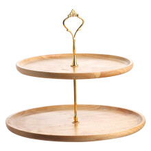 Wooden Dessert Tray Decorative 2-Tier