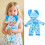 Reusable Doll Pajamas Set Soft Fabric Secure Fit 1